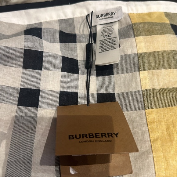 Authentic BURBERRY 100% Cotton vintage checkers triangle scarf - Picture 4 of 6